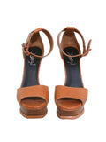 YSL Leather Platform Sandals