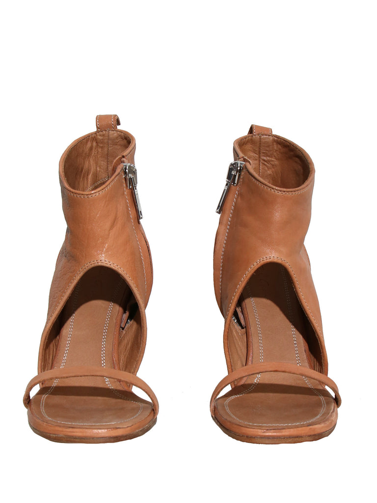 Rick Owens Open-Toe Leather Booties