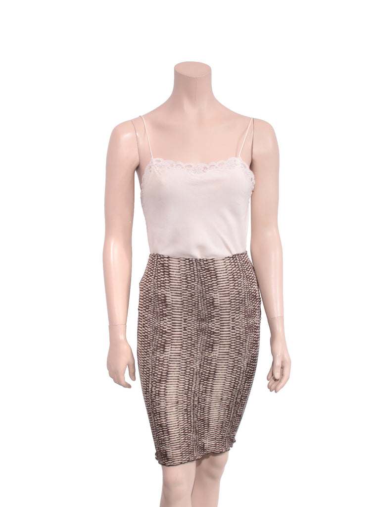 Lanvin Snakeskin-Print Skirt 