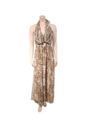 Lovers + Friends Snakeskin Print Gypsy Halter Maxi Dress