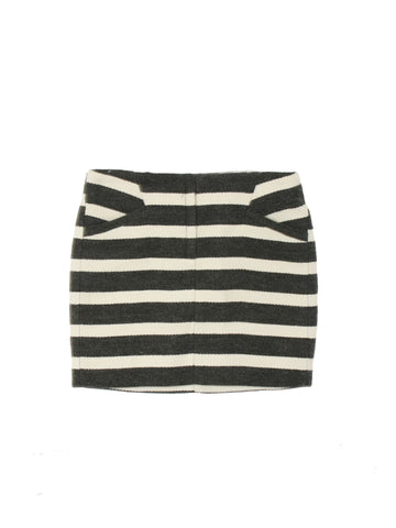 Maje Striped Mini Skirt