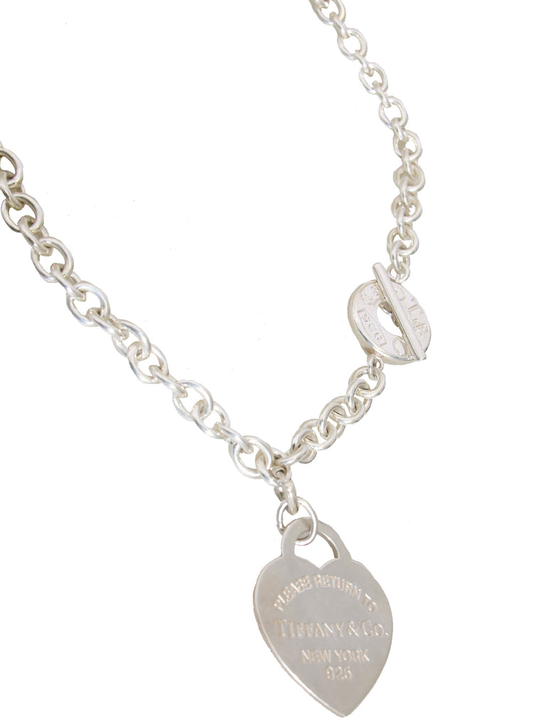 Designer Inspired 925 Sterling Silver Heart Tag Necklace - Designer Style  Necklaces - Designer Style Jewelry