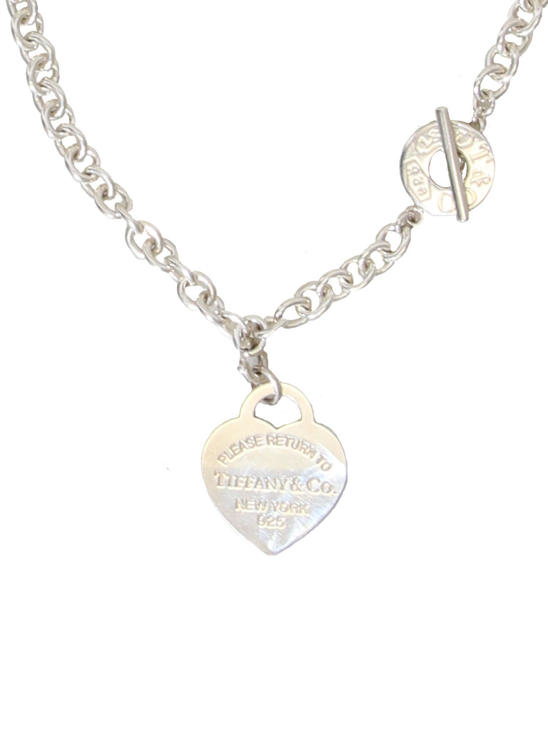 Tiffany & Co Silver Heart Tag Choker Necklace ○ Labellov ○ Buy and Sell  Authentic Luxury
