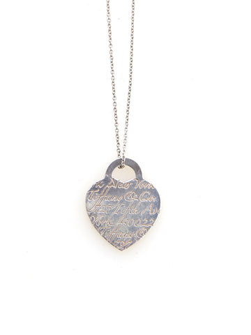 Tiffany & Co. Script Heart Necklace
