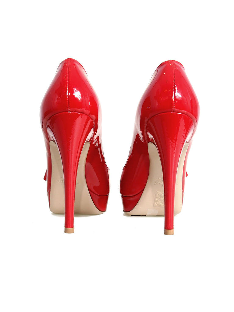Valentino Patent Leather Bow Pumps 