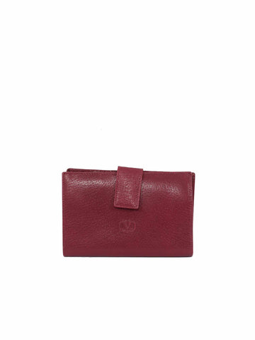 Valentino Leather Snap Wallet