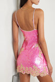 Meline Embellished Sequined Tulle Mini Dress