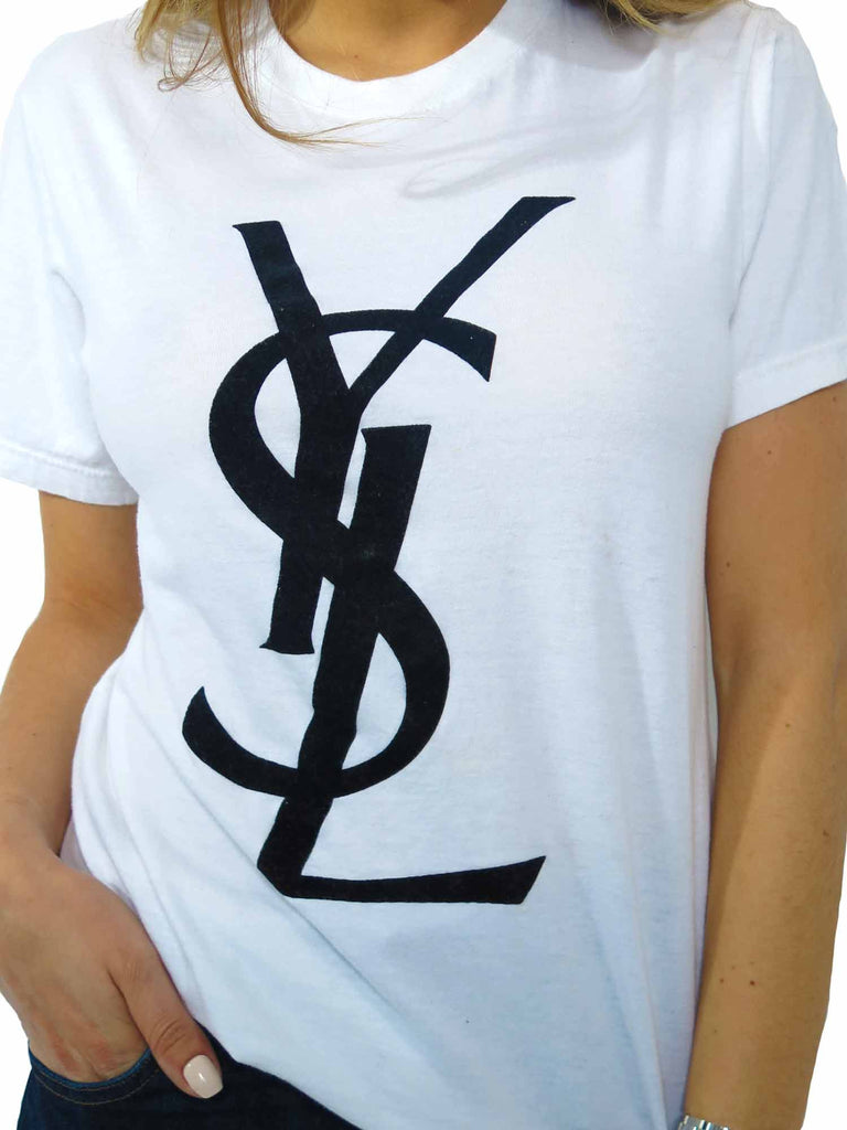 Pre-owned Yves Saint Laurent Logo T-Shirt – Sabrina's Closet