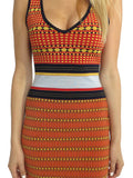 Z Spoke Zac Posen Printed Body Con Dress